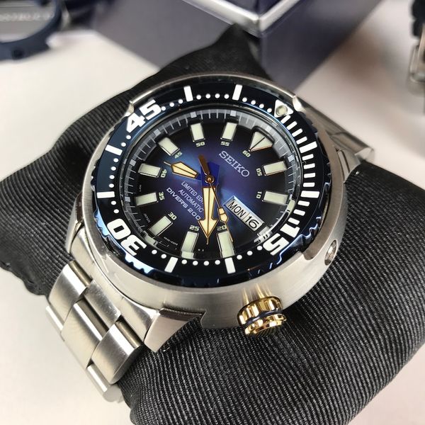 Rare Limited Eidtion Selko Baby Tuna Superior Blue W Bracelet