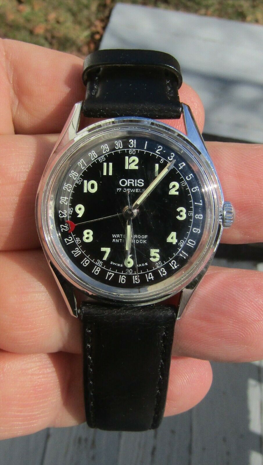 Vintage mens mechanical Oris Pointer Vintage Stainless Steel Watch