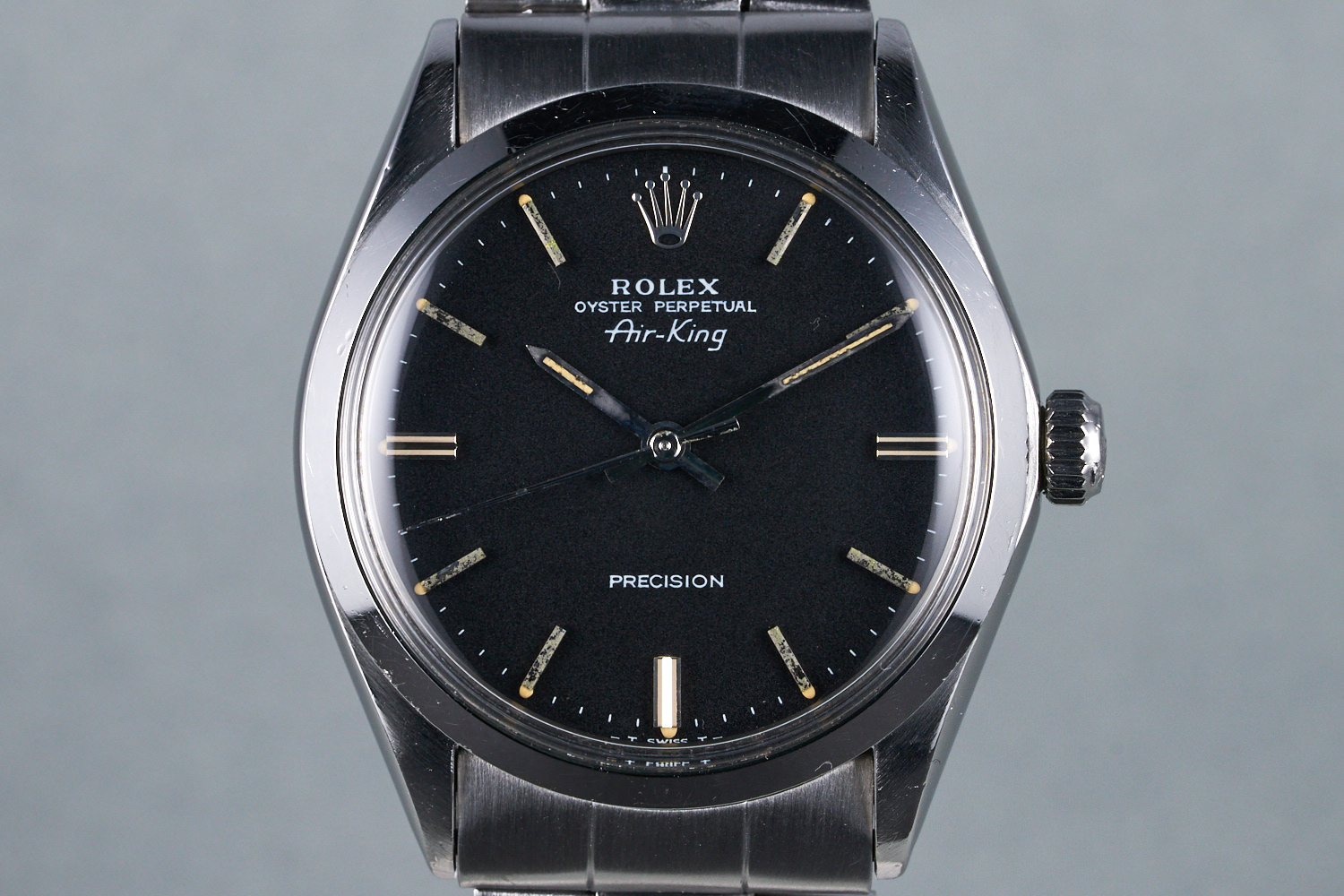 Rolex air king 2024 5500 black dial