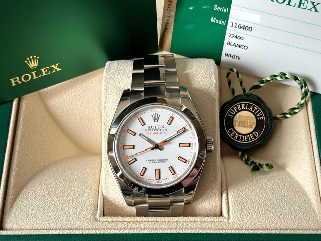 Rolex milgauss outlet white review