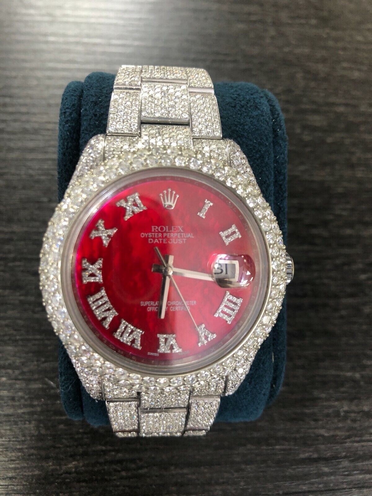 Red iced clearance out rolex