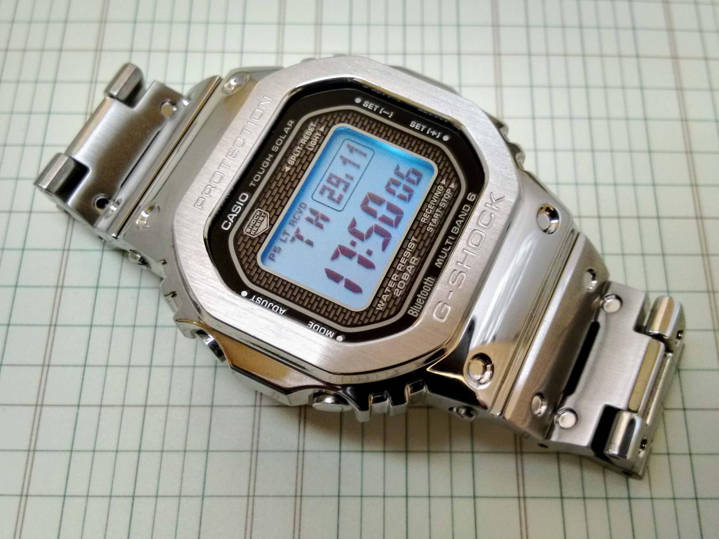 Wts Casio G Shock Gmw B5000d 1 All Stainless Steel Square Watchcharts