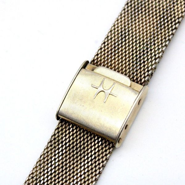 Vintage Hamilton Watch Band Gold Tone Mesh Style Stainless Steel Gold