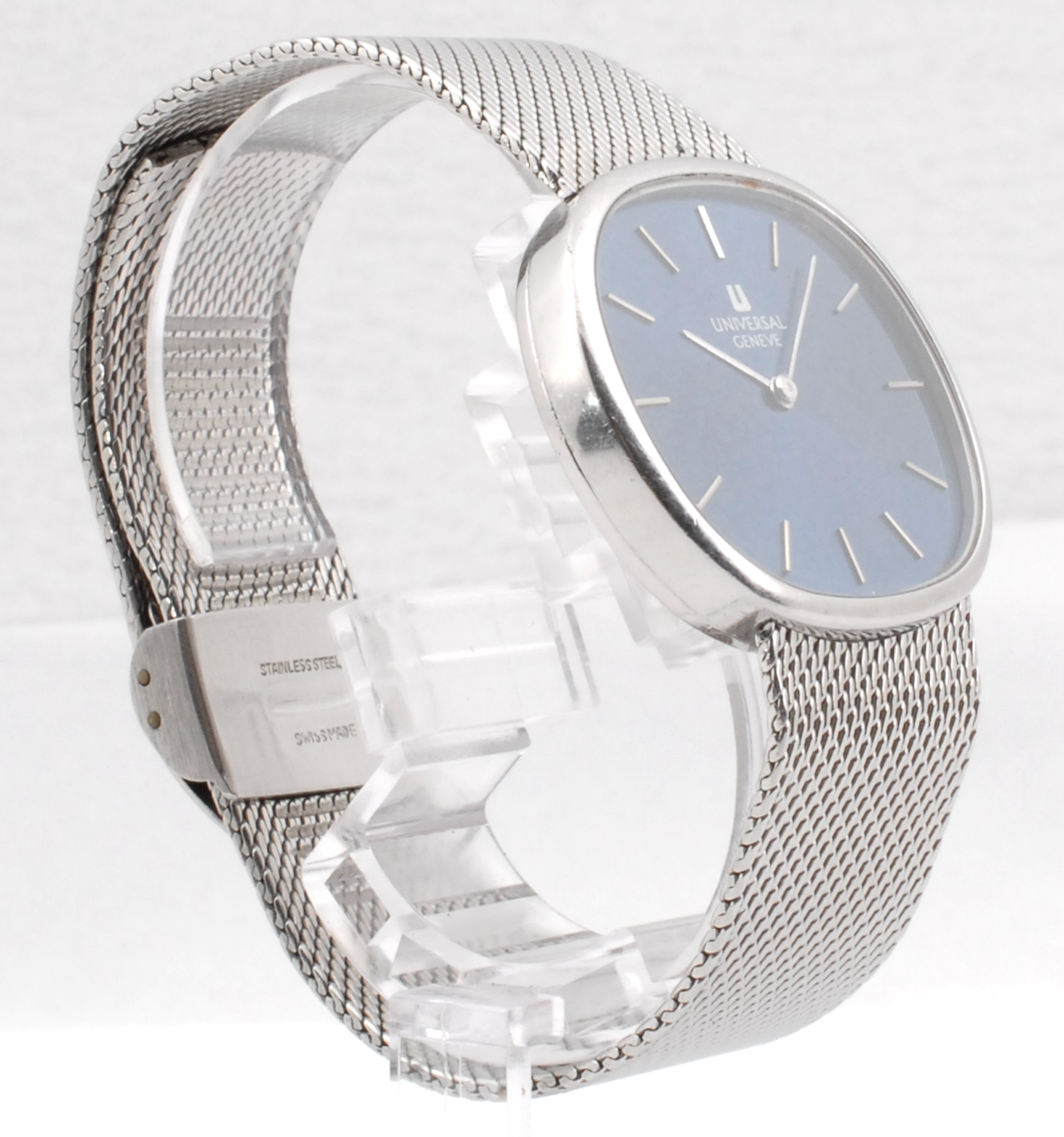 Rare UNIVERSAL GENEVE 842125 Manual Blue Dial Vintage 1-42