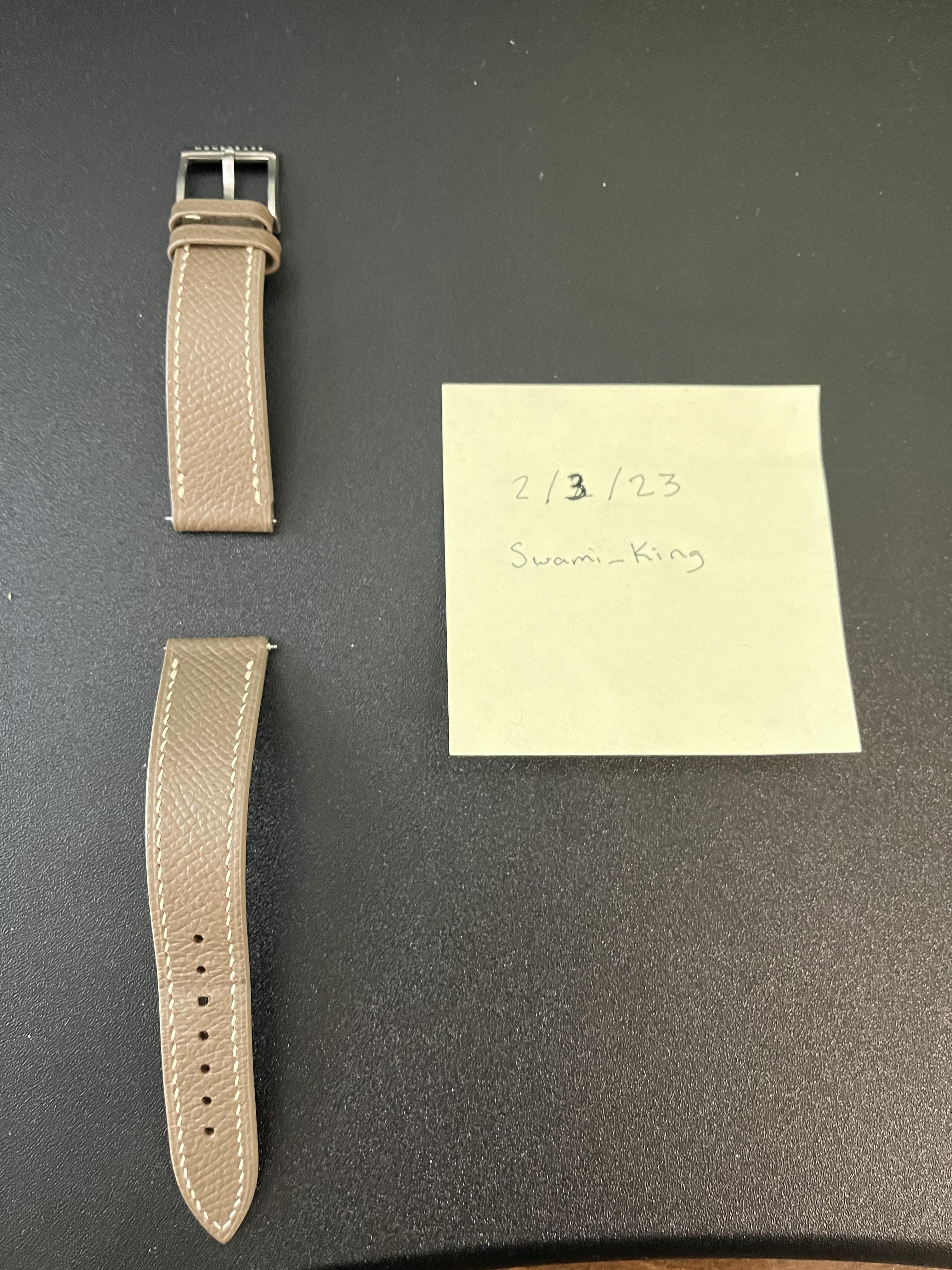 Epsom Leather Strap (Taupe) - Monstraps