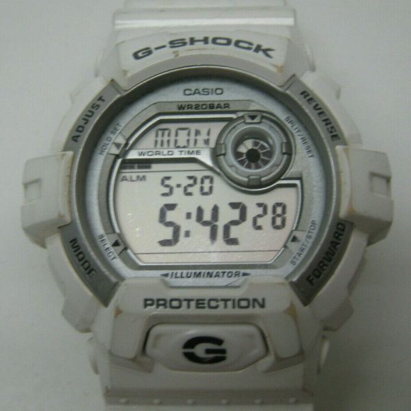 Skærm vil beslutte Smitsom sygdom CASIO G-Shock G-8900A (3285) 20 BAR World Time White Shok Used | WatchCharts