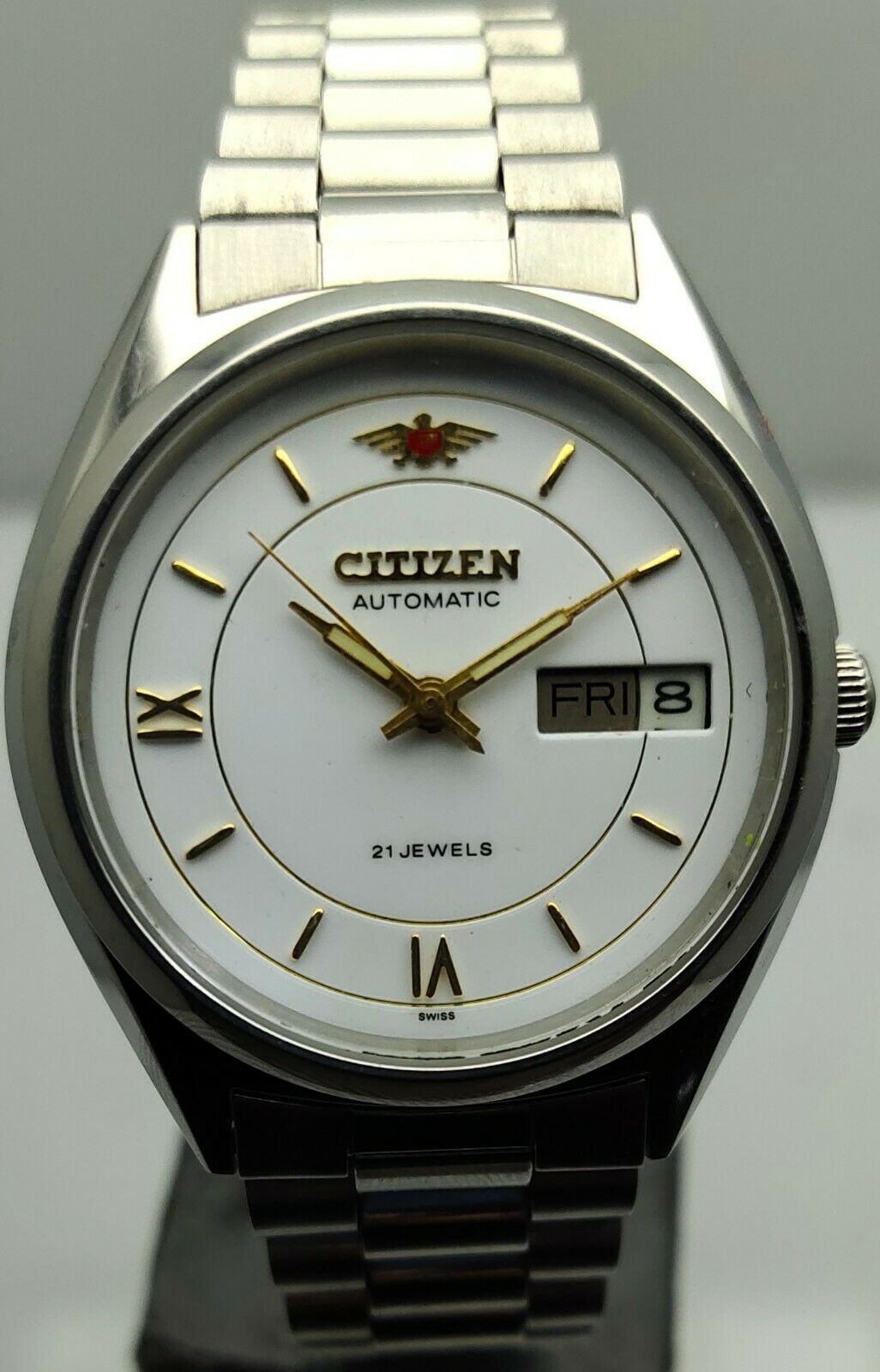 vintage citizen 4-063554 hst automatic 21 jewels men's wrist