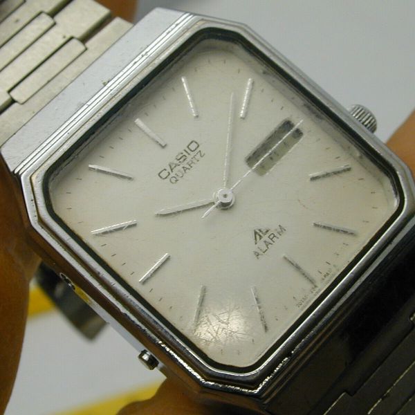 RARE VINTAGE HTF Casio MQA-101 Module 333, LCD Date Analog Mens Watch ...