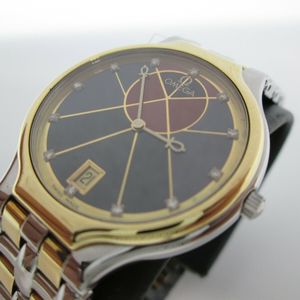Vintage Men's Omega 1449/432 Deville Quartz SS & 18kt Gold watch w