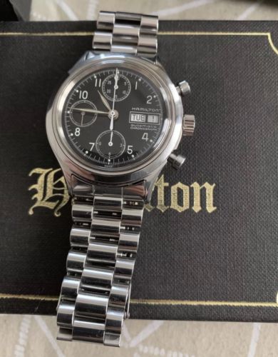 Montre Chronographe Automatique Hamilton Lancaster Vintage - Mécanisme Valjoux 7750