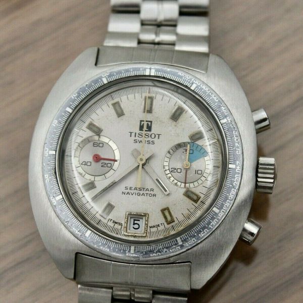Cadran (dial) Tissot Seastar Navigator Pour Mouvement Valjoux 7734 - Occasion - Référence 9619
