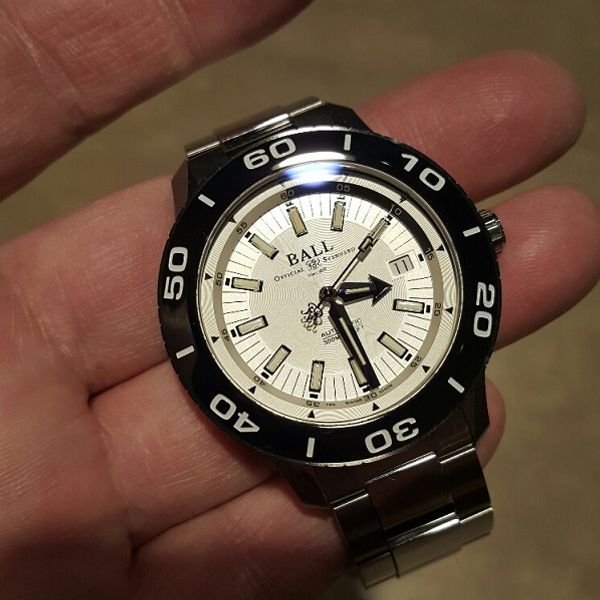 fs ? NEW Ball Fireman NECC silver dial DM3090ASJSL on bracelet N.E.C