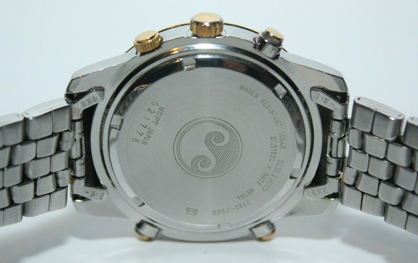 Seiko 7T32-7D89 Sports 100 Two-Tone Alarm Chronograph Watch