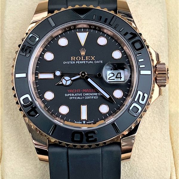 Rolex Yachtmaster 126655 Everose Gold 40mm Oysteflex BOX & PAPERS ...