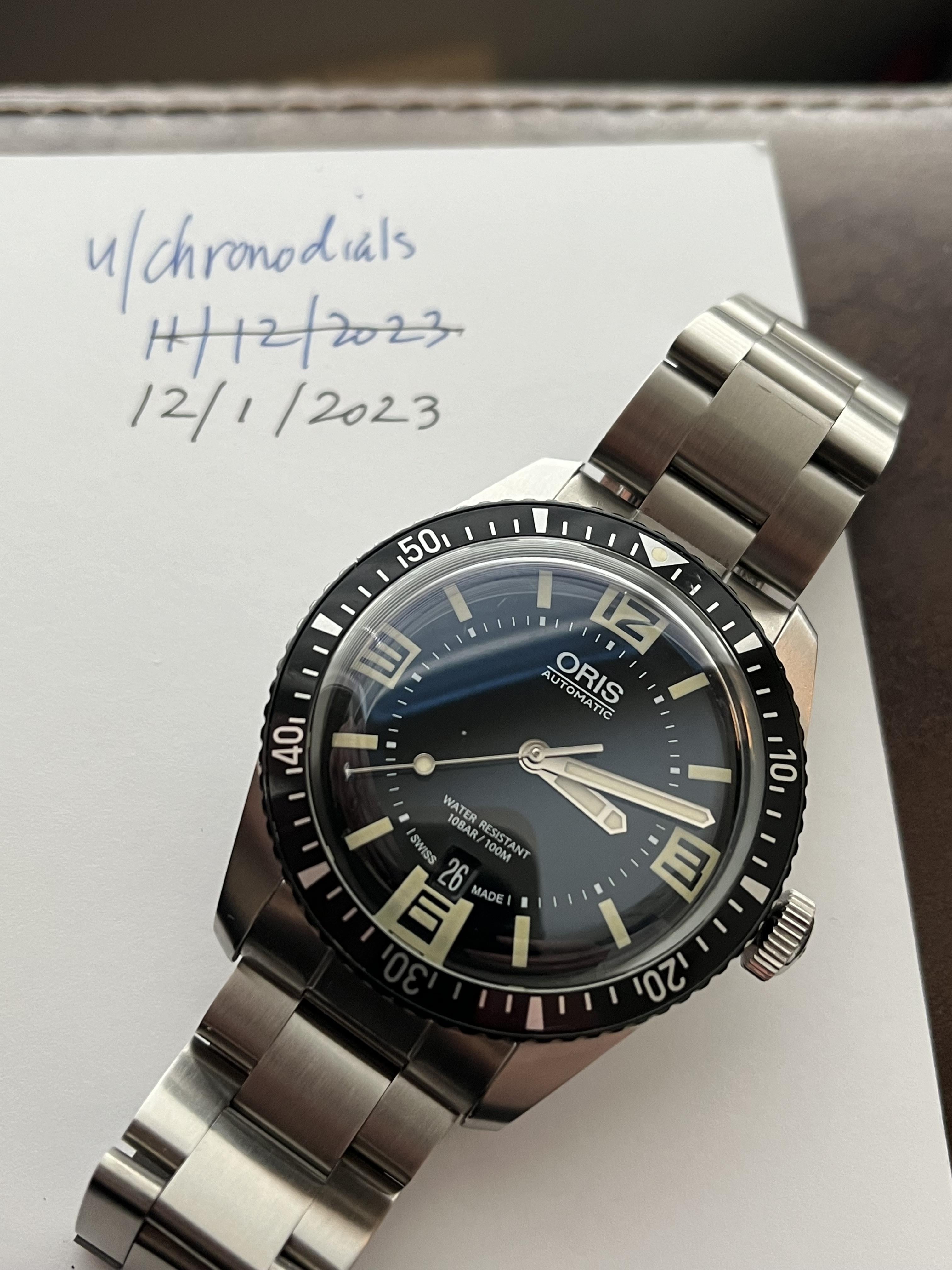 WTS ORIS HERITAGE DIVERS SIXTY FIVE 65 Model 7707 40mm 1965