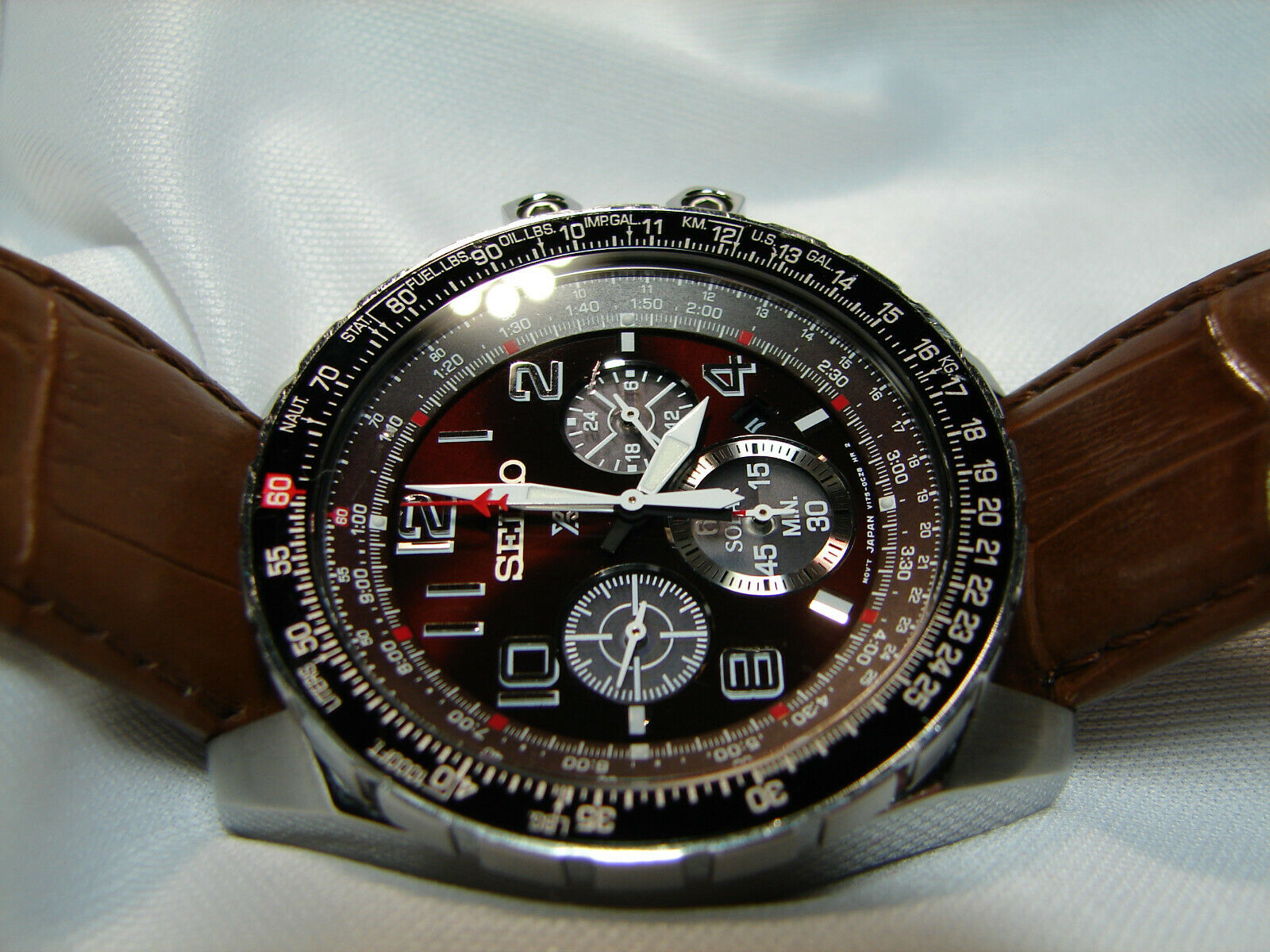 MENS SEIKO X SOLAR PROSPEX V175-0CL0 CHRONOGRAPH WATCH