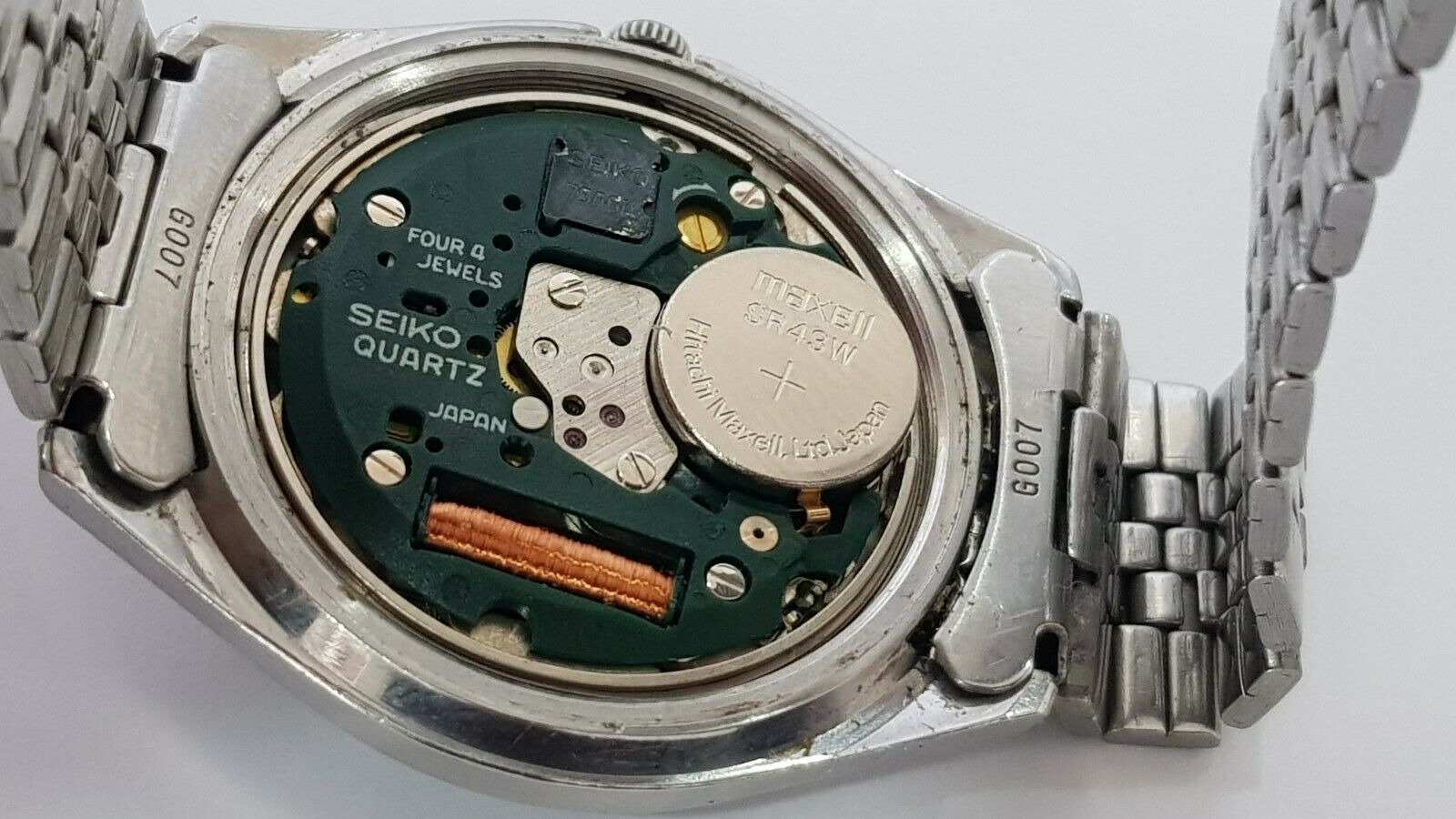 ⭕️ミッチー756＊754 Seiko Quartz 7546-8070 Type II Silver Linen Textured Dial