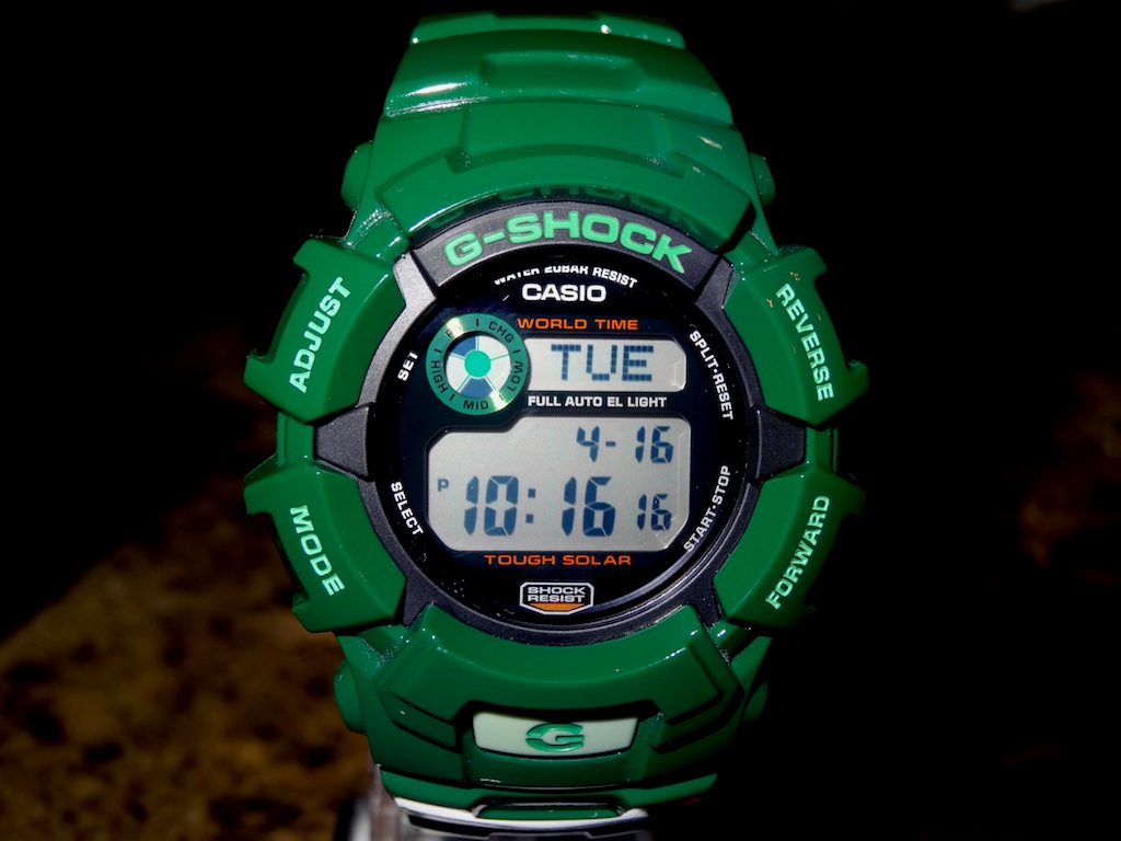 CASIO G-SHOCK G-2300GR-3 GREEN COLLECTION SOLAR WATCH RARE 2010