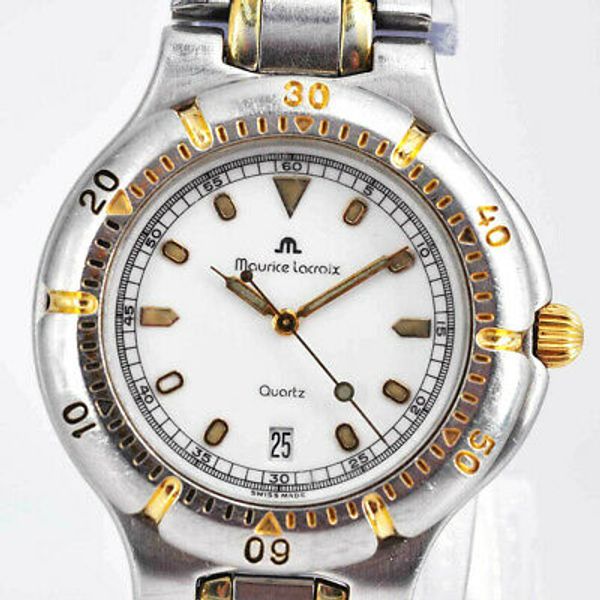 【中古】 ラストイニング（0番バッター！？） Maurice Lacroix Stahl-Gold Ref 92266 Quartz unisex Herrenuhr