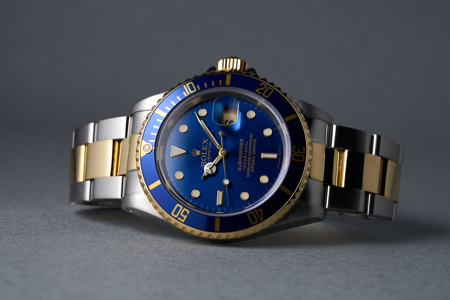 FS 1997 Rolex Two Tone Submariner Ref 16613 Blue Dial with RSC