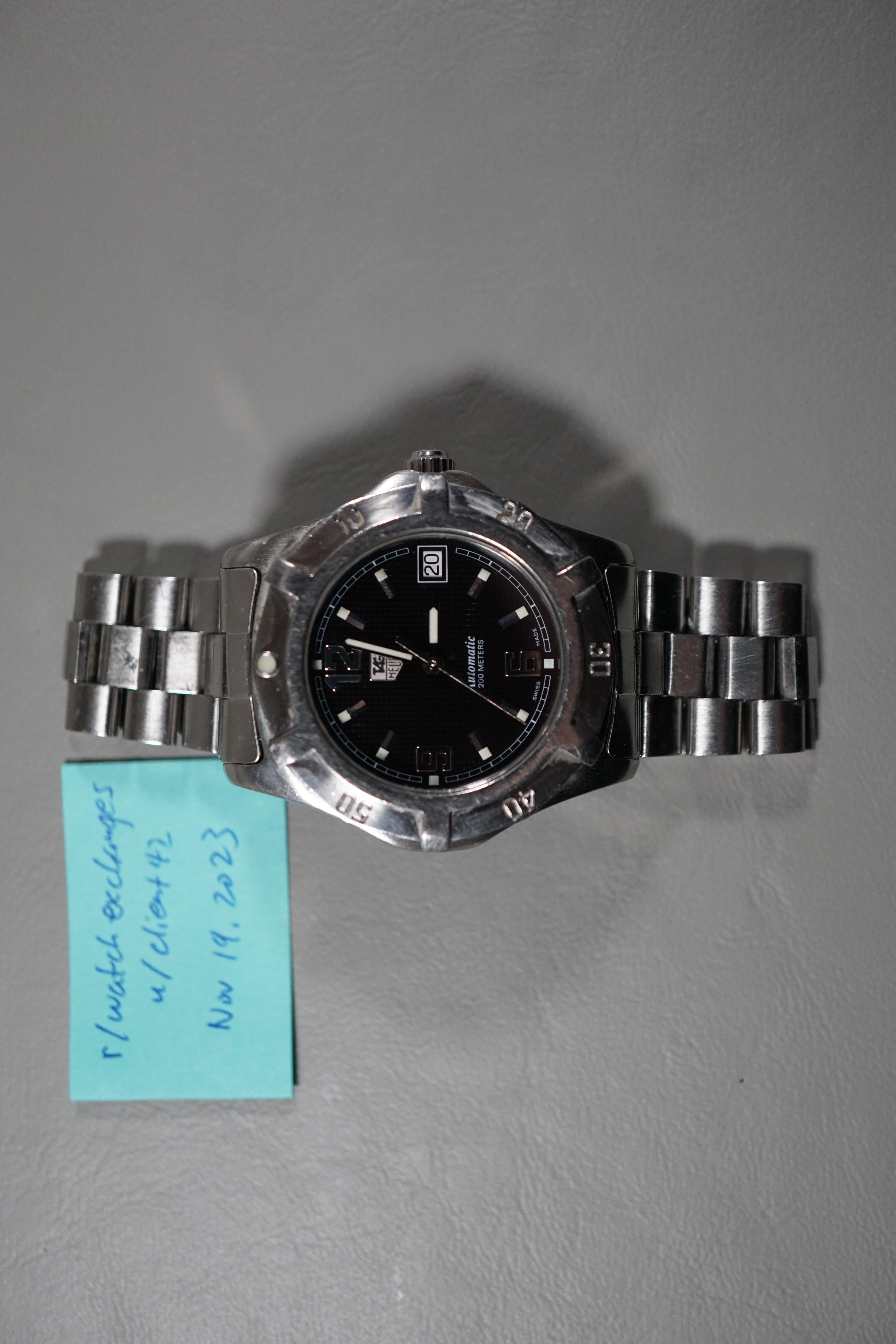 WTS Tag Heuer 2000 WN2111 Black Dial 200M Automatic 395