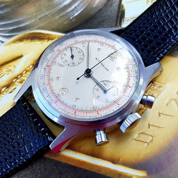 Sold Longines Wittnauer chronograph with box and paper | WatchCharts