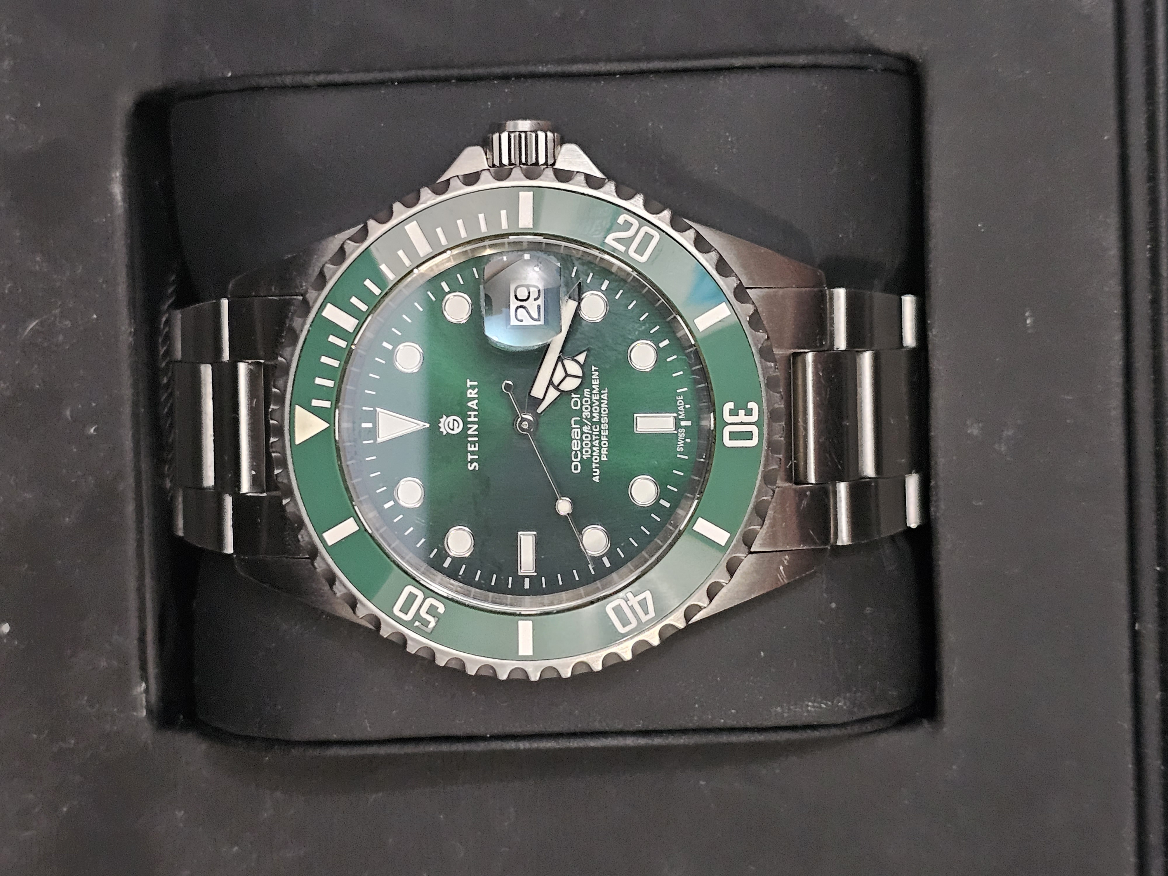 Steinhart ocean one 39 double green ceramic premium hot sale