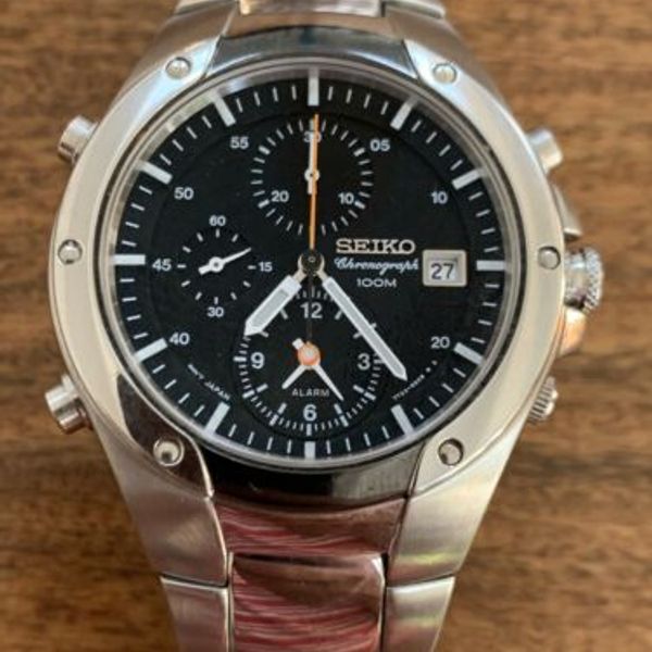 Seiko Chronograph Sportura 100m Alarm 7T326N00 Gents Watch WatchCharts