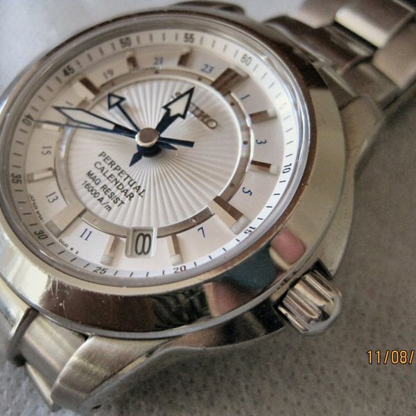 Fs Seiko perpetual calendar gmt titanium 8f56 120 WatchCharts