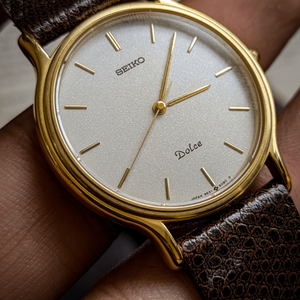 Vintage SEIKO QUARTZ QR 37mm Day-Date Gold Ref.3863-7001 for Parts