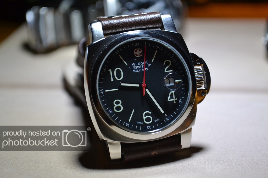 SOLD WENGER Brigade Swiss Military Watch Panerai homage