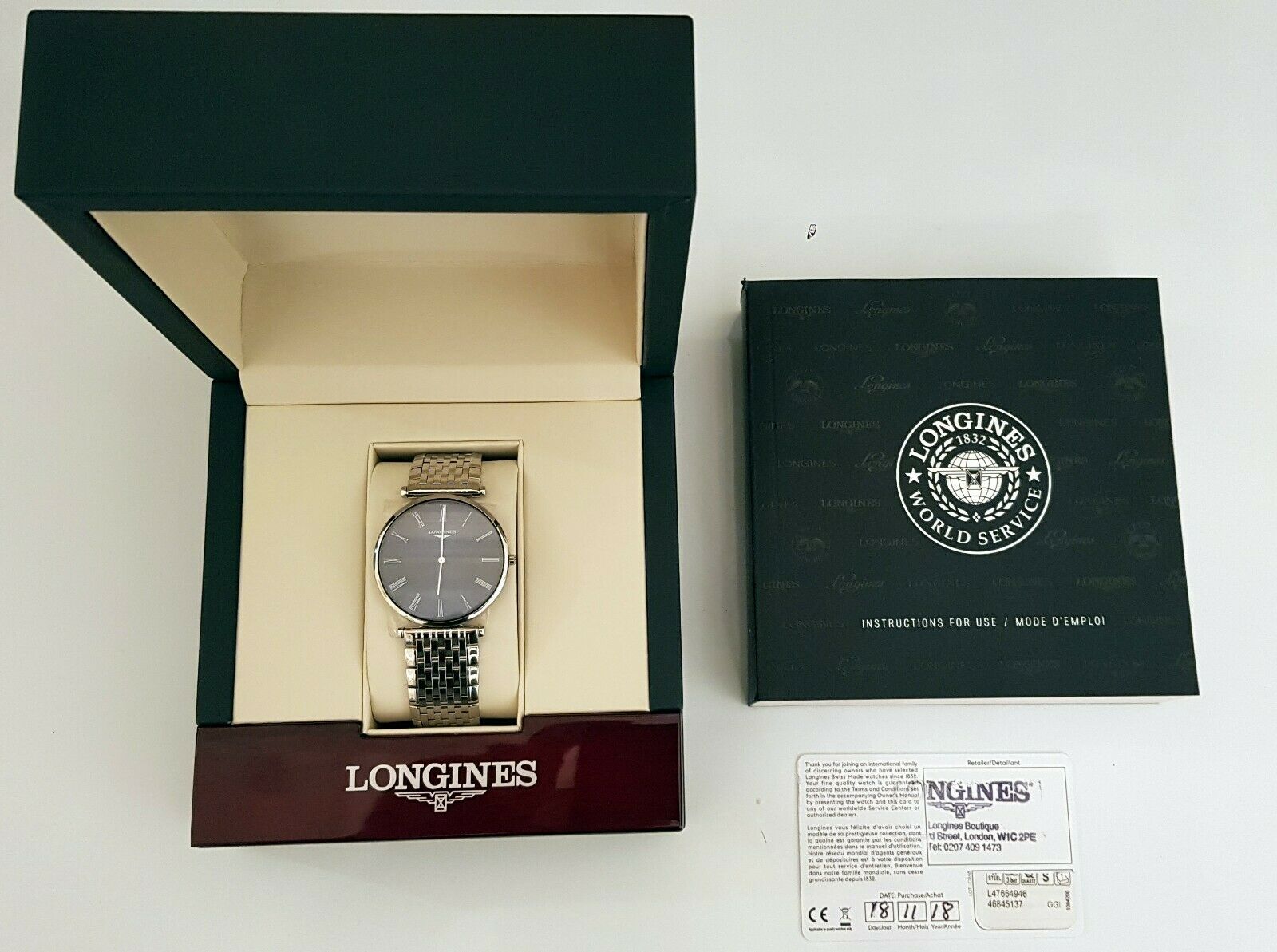 Longines La Grande Classique L4.766.4.94.6 37mm Blue Dial Roman