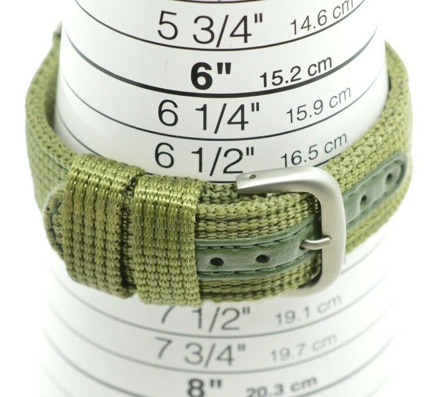 Seiko Chronograph Watch 100M 7T92-0DX0 Military Green Strap