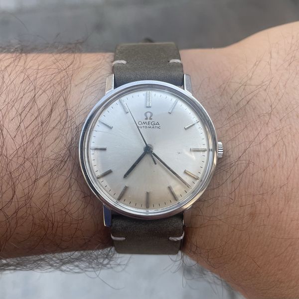 Montre Mécanique ROCAR Des Années 60 - Plaquée Or, Mouvement Suisse Révisé, Bracelet Cuir Marron - Occasion