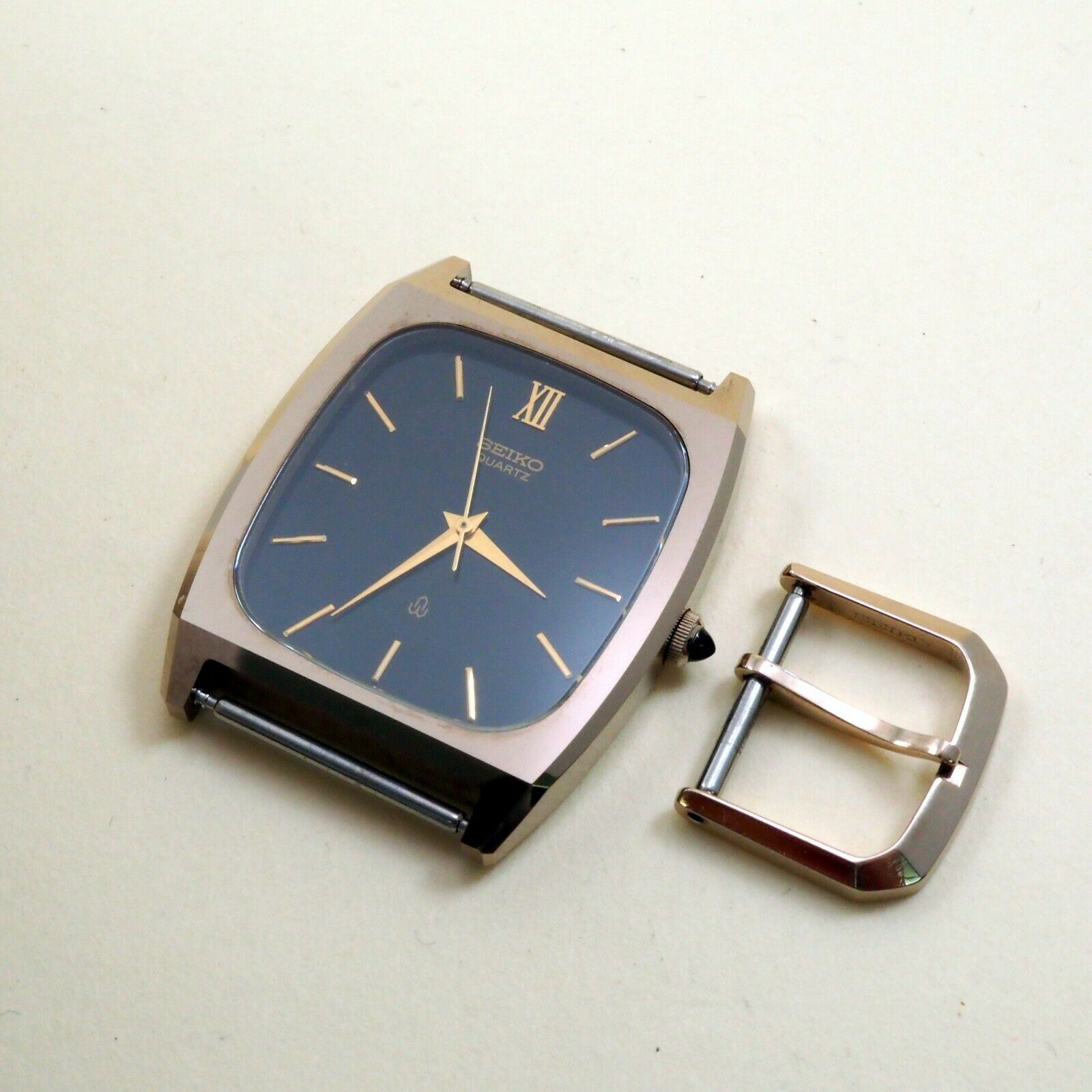 Vintage SEIKO DOLCE Mens QUARTZ 5931-5340 Tungsten Slim new 