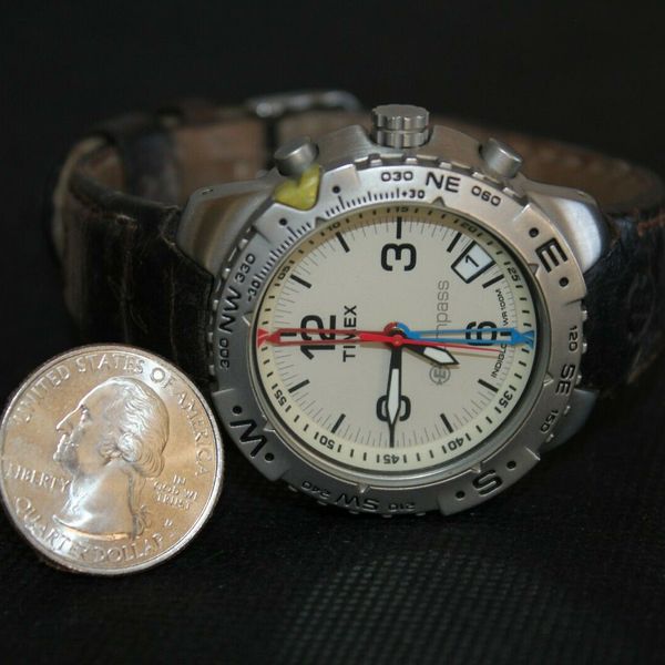 Men's Timex Compass 301 M9 Indiglo Wr 100m date New Battery Working ...