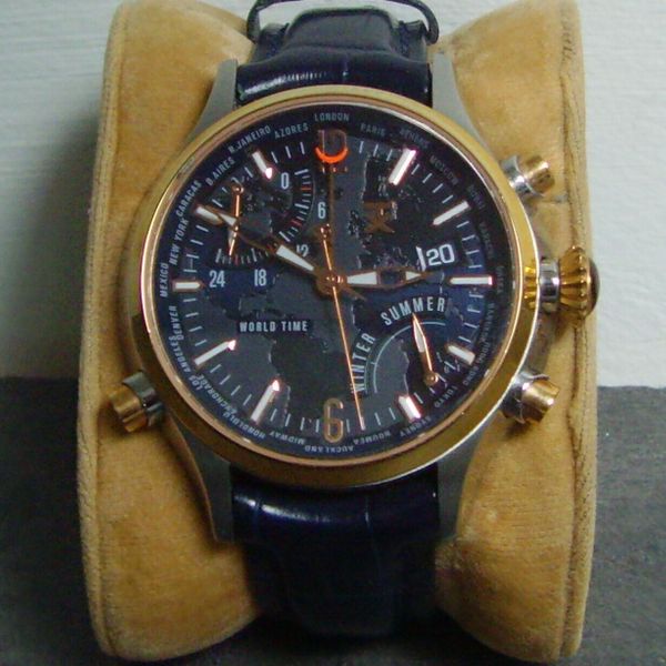 Techno Luxury TX 500 Series World Timer Watch T3C322 (Navy Blue ...