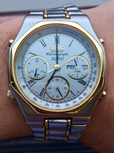 浮き　⑦ Seiko Sq100 7a38-6080 chronograph Fully Functional Excellent