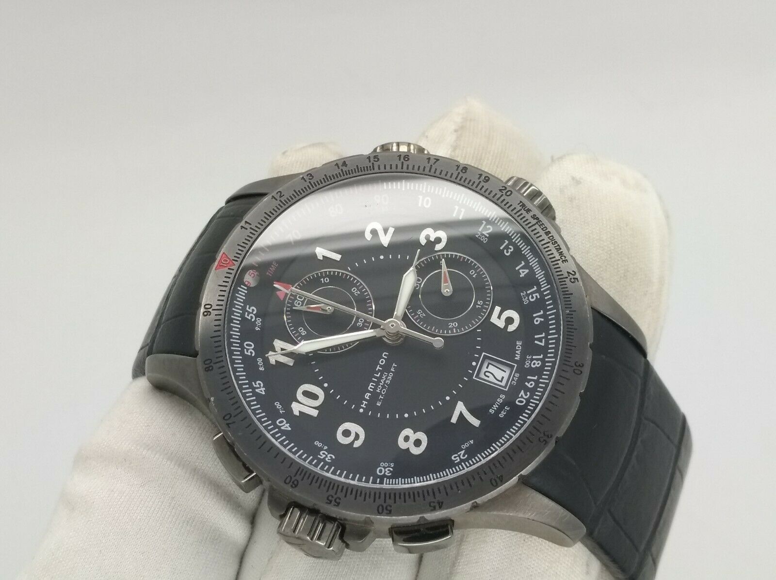 Men's HAMILTON Khaki E.T.O. Chrono 100m Black 43mm Swiss