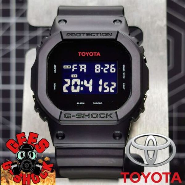 Casio G-Shock DW-5600 TOYOTA Blackout Black Red Square DW