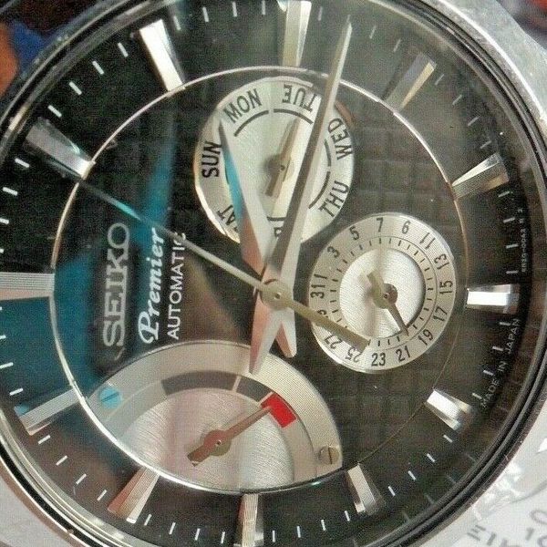 S/S Men's Seiko Premier Power Reserve 29J Automatic Calendar Watch 6R20-00A0  | WatchCharts
