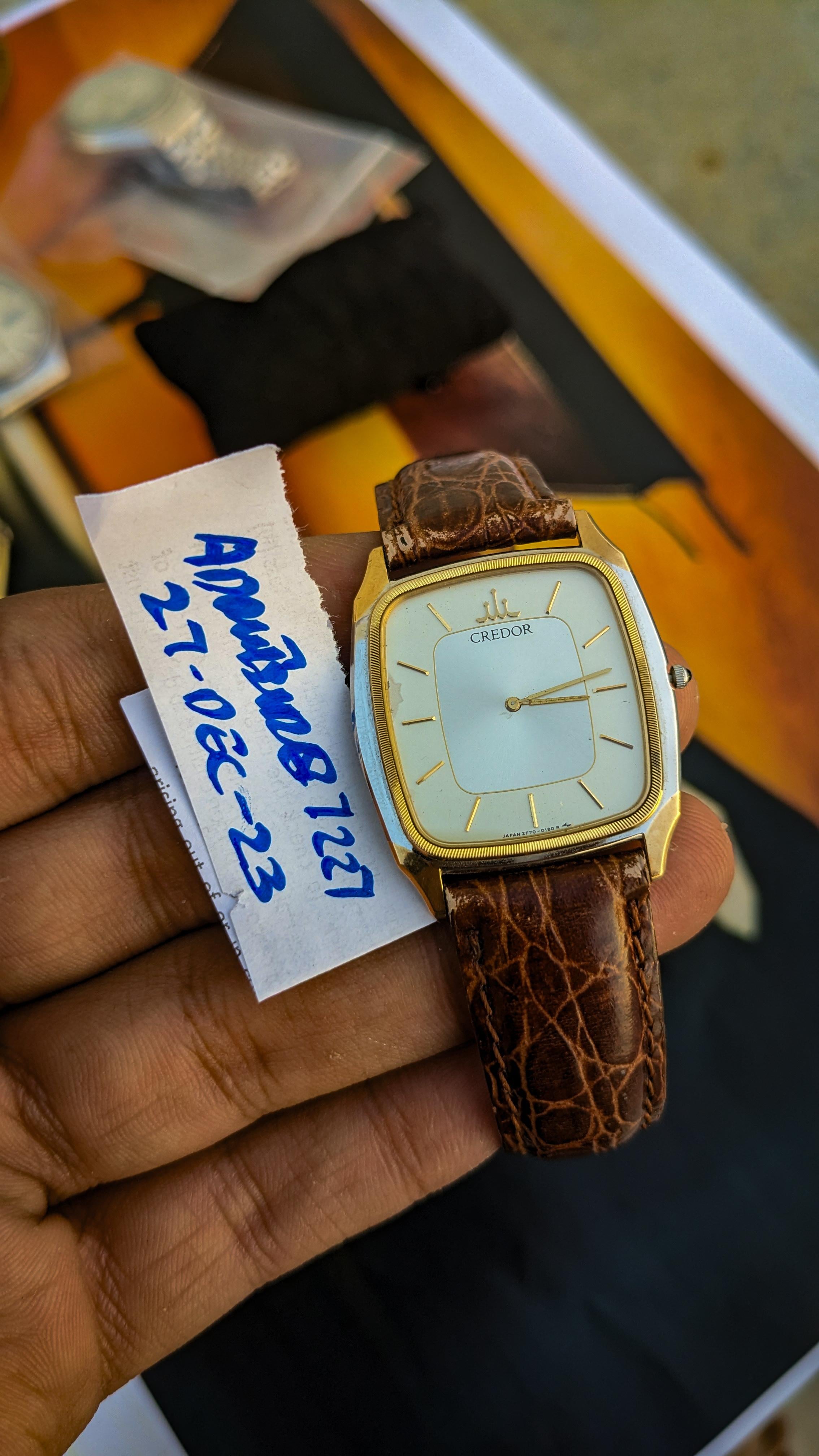 WTS] Seiko CREDOR 1990's 14k Gold Bezel and nickel alloy | 2F70