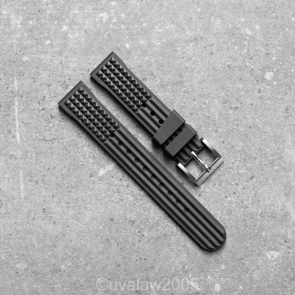[WTS] 20mm Strapcode Waffle Black FKM Rubber Strap WatchCharts
