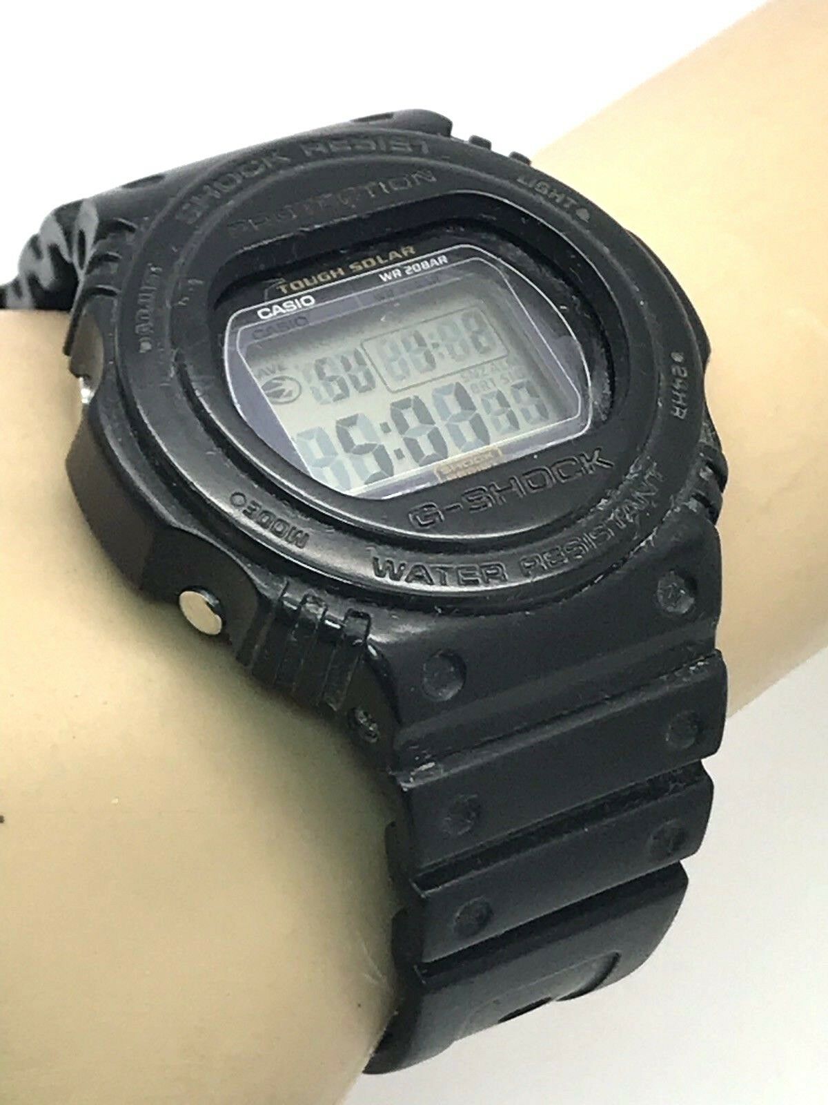 Casio 2597 G-Shock Tough Solar All Black Resin 200m Digital Men's