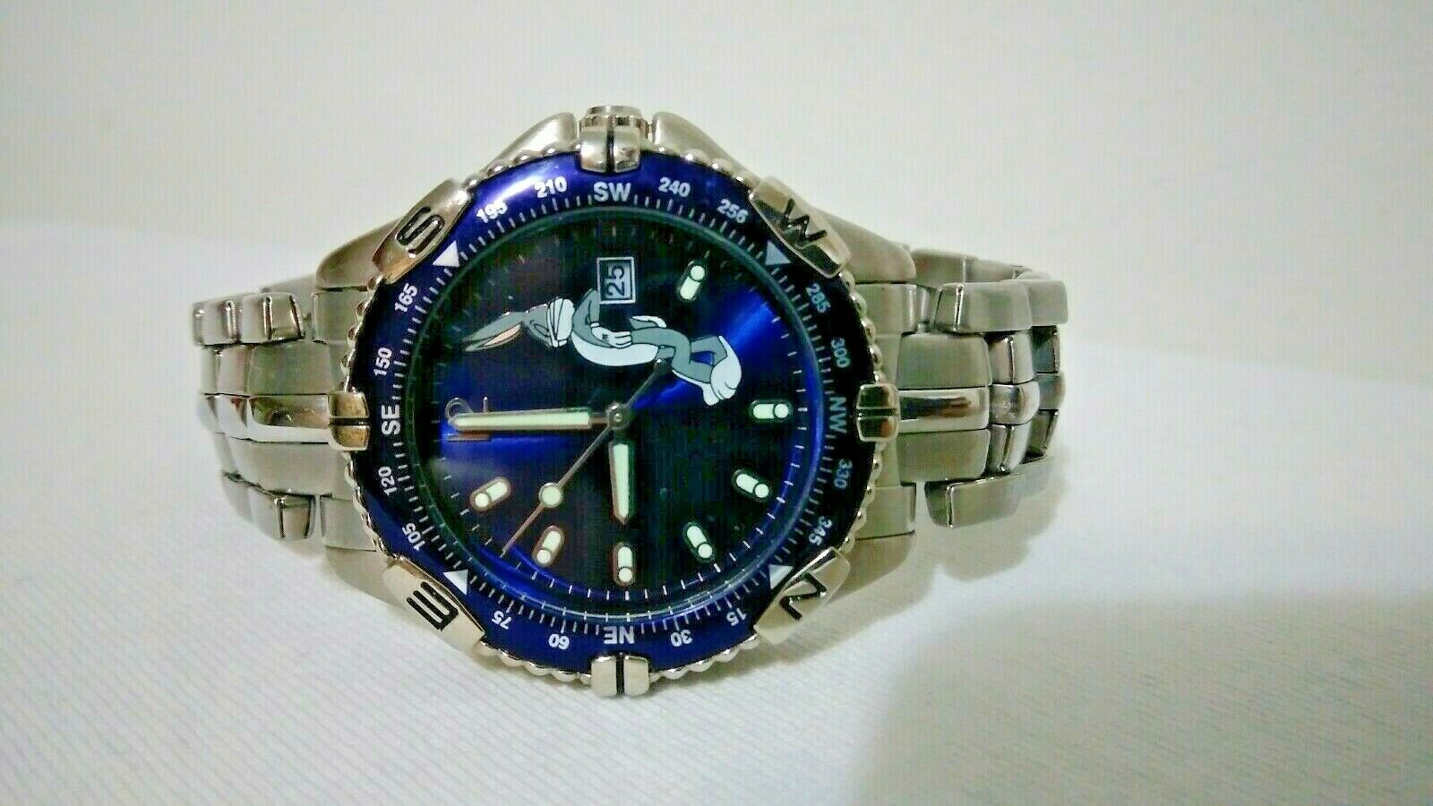 Warner Bros. Fossil men's Watch 1996 Bugs Bunny Blue face Warner Bros. Fossil men's Watch 1996 Bugs Bunny Blue face