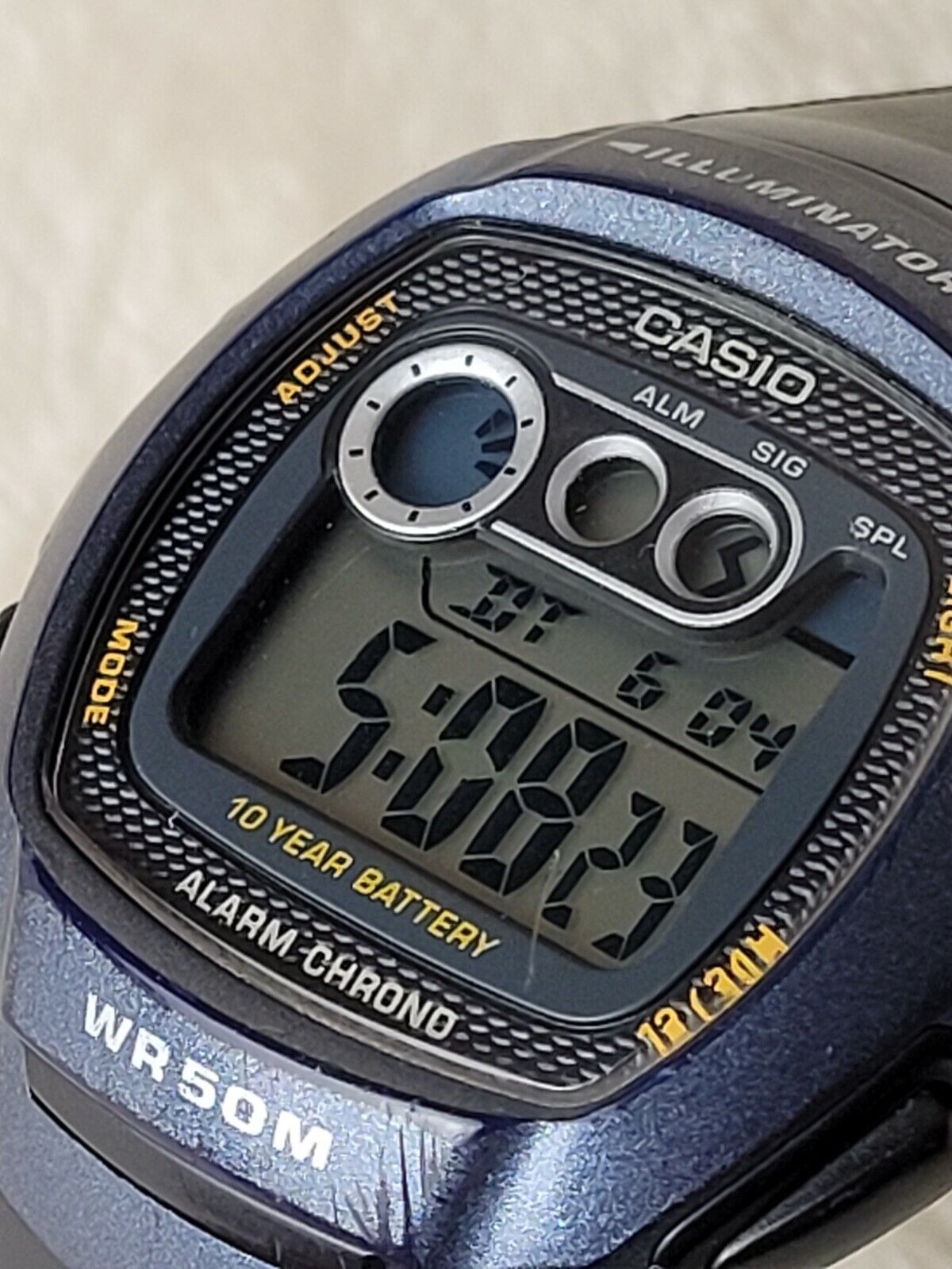 Casio 2963 W 210 Alarm Chrono Digital WR 50m Black Blue Watch WatchCharts Marketplace