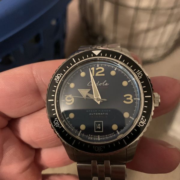 Cadola spear fisher in box STP111 Swiss movement mint 250