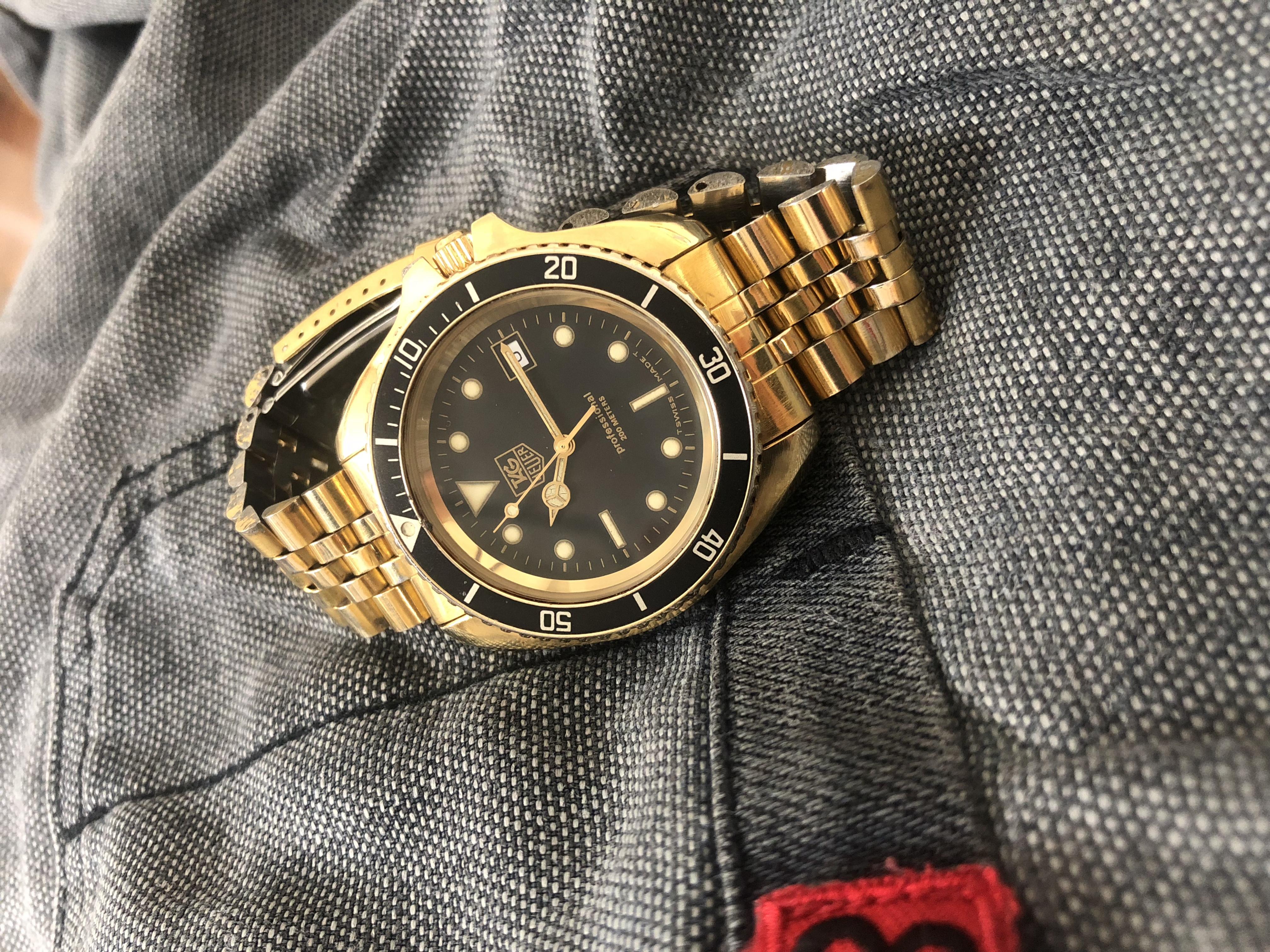 tag heuer 1000 professional gold