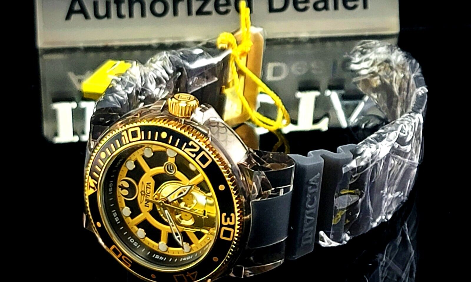 Invicta Men's 52mm STAR WARS© C3PO PRO DIVER 2024 LMT ED Quartz Gold/Grey Strap Watch