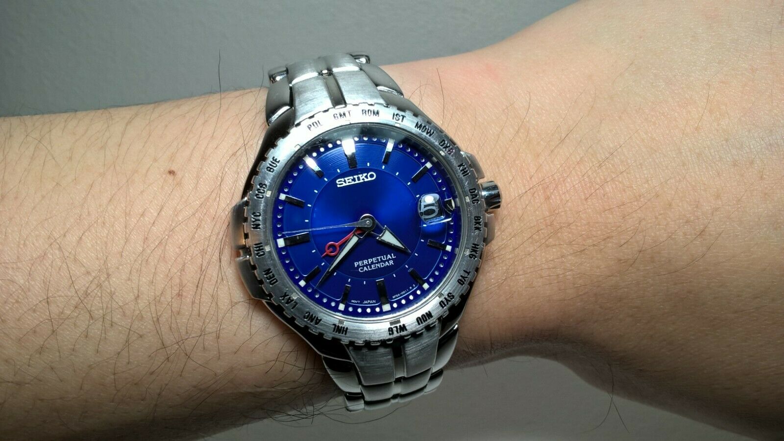 時計SEIKO パーペチュアルカレンダー GMTモデル SBQJ015 - 腕時計 ...